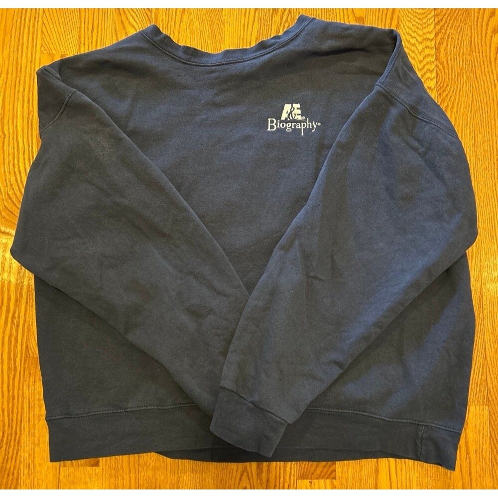 A&E Biography Lee Vintage Sweathshirt XL Navy Blue